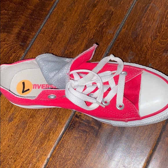 pink and silver converse